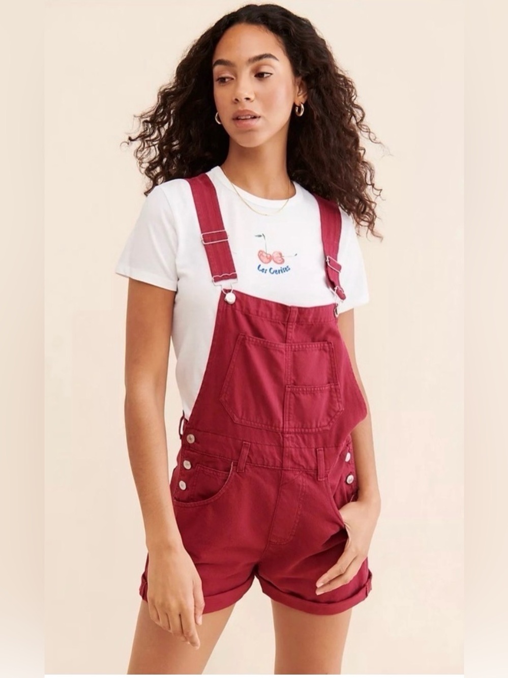 Free People NWOT Ziggy Shortallls Women's Denim Overalls shorts - S